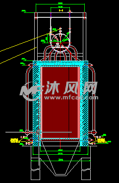 12吨余热锅炉总图 - 换热压力容器图纸 - 沐风网